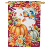 Evergreen Suede House Flag - Bird Talk