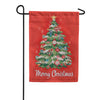 Evergreen Heartfelt Cheer Christmas Tree Suede 2-Sided Garden Flag