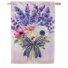 Evergreen Suede 2-Sided House Flag - Colorful Floral Bouquet