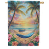 Evergreen View Of Paradise Suede House Flag