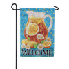 Evergreen Suede 2-Sided Garden Flag - Sweet Tea Welcome