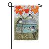 Evergreen Suede Garden Flag - Rustic Birdhouse