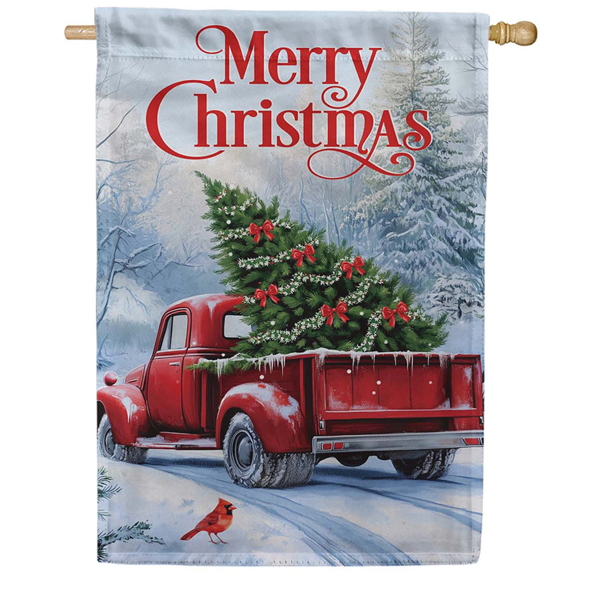 Evergreen Evergreen Christmas Delivery Suede 2-Sided House Flag