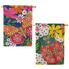 Evergreen Suede 2-Sided House Flag - Bloom & Burst Butterfly (Reversible)
