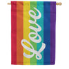 Evergreen Suede 2-Sided House Flag - All Love
