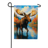 Evergreen Autumn Moose SuedeGarden Flag