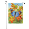 Evergreen Blue Fall Beauty Suede Garden Flag