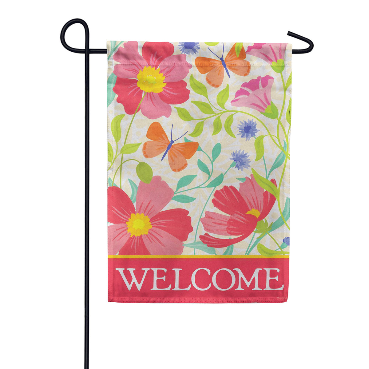 Evergreen Wildflower Bunch Suede 2-Sided Garden Flag