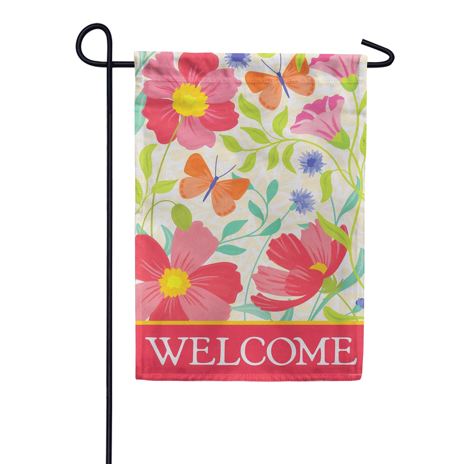 Evergreen Wildflower Bunch Suede 2-Sided Garden Flag