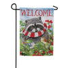 Evergreen Raccoon & Friends Suede 2-Sided Garden Flag