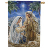 Evergreen Christmas Miracle Suede 2-Sided House Flag