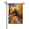 Evergreen Suede 2-Sided Garden Flag - Lovely Covered Bridge