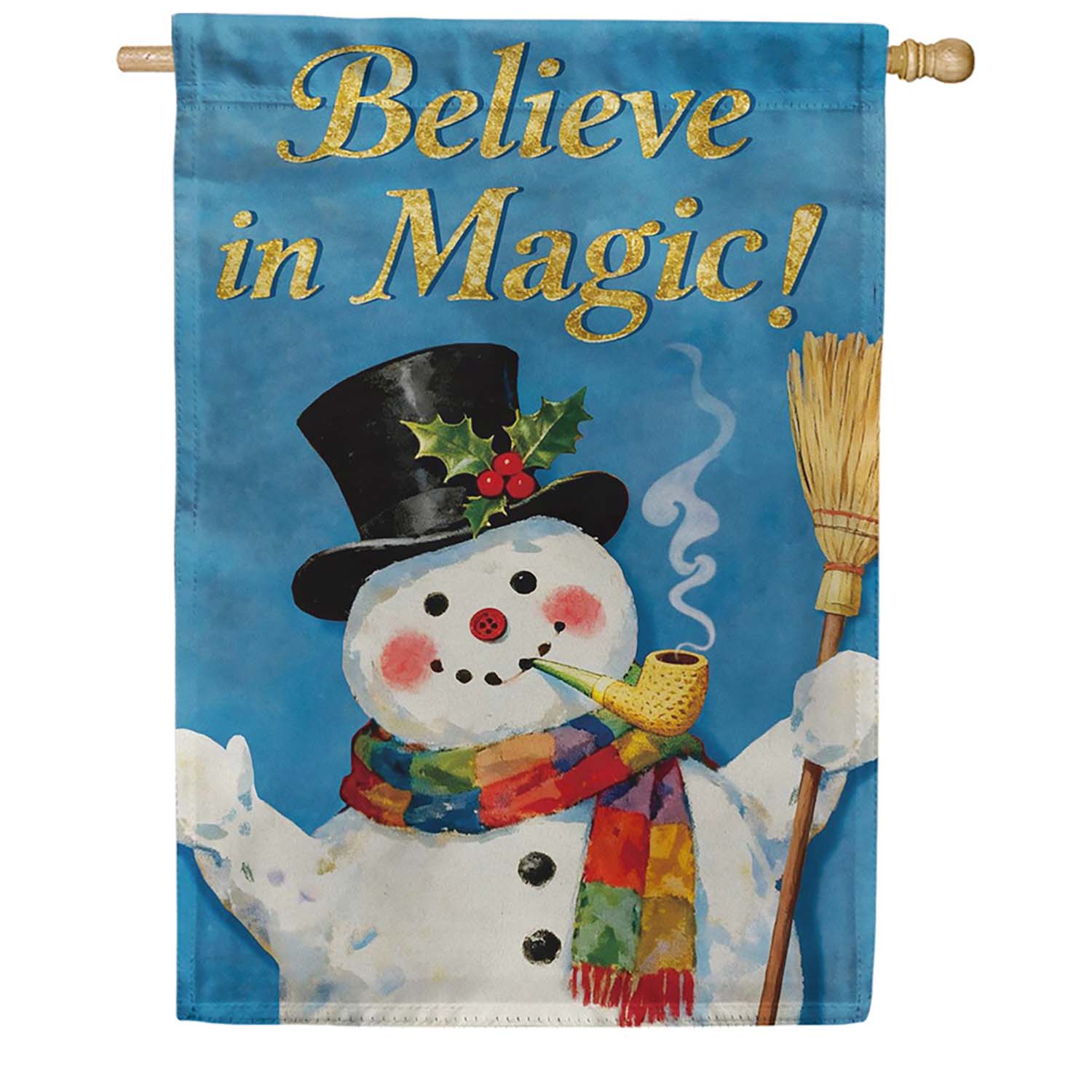 Evergreen Believe In Magic Suede 2-Sided House Flag