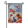 Evergreen Winter Farmhouse Friends Suede 2-Sided Garden Flag