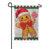 Evergreen Festive Gingerbread Man Suede 2-Sided Garden Flag