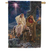 Evergreen Journey to Bethlehem Suede 2-Sided House Flag