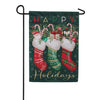 Evergreen Festive Fun Stockings Suede 2-Sided Garden Flag