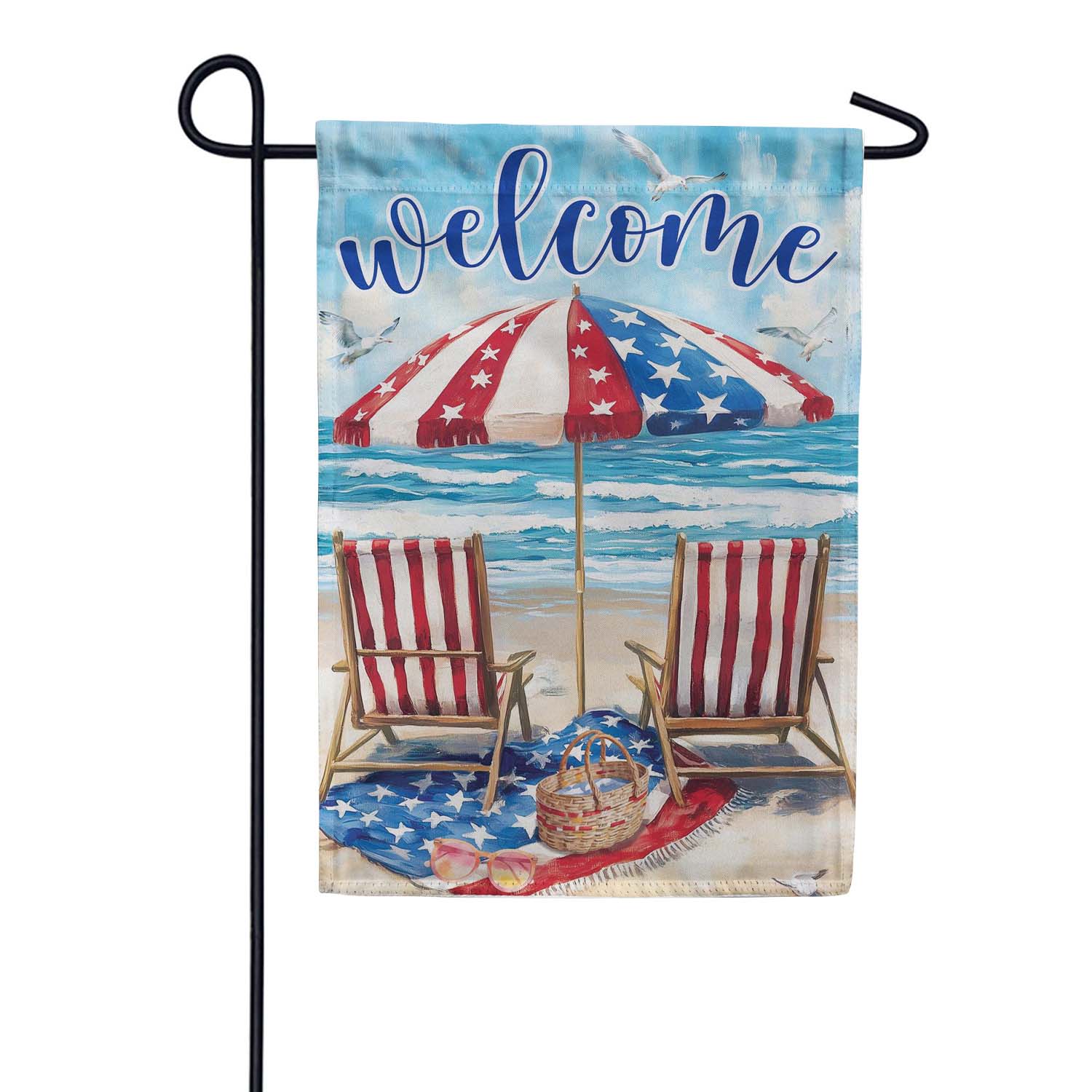 Evergreen Suede 2-Sided Garden Flag - Patriotic Paradise