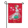 Evergreen Prim Christmas Goose Suede 2-Sided Garden Flag