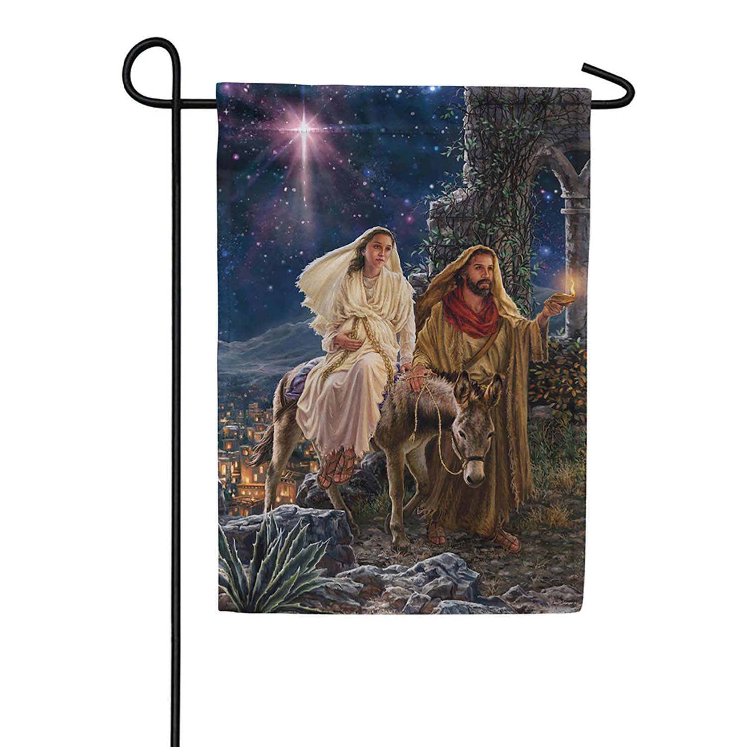 Evergreen Journey to Bethlehem Suede 2-Sided Garden Flag