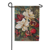 Evergreen Magnolia Pomegranate Suede 2-Sided Garden Flag