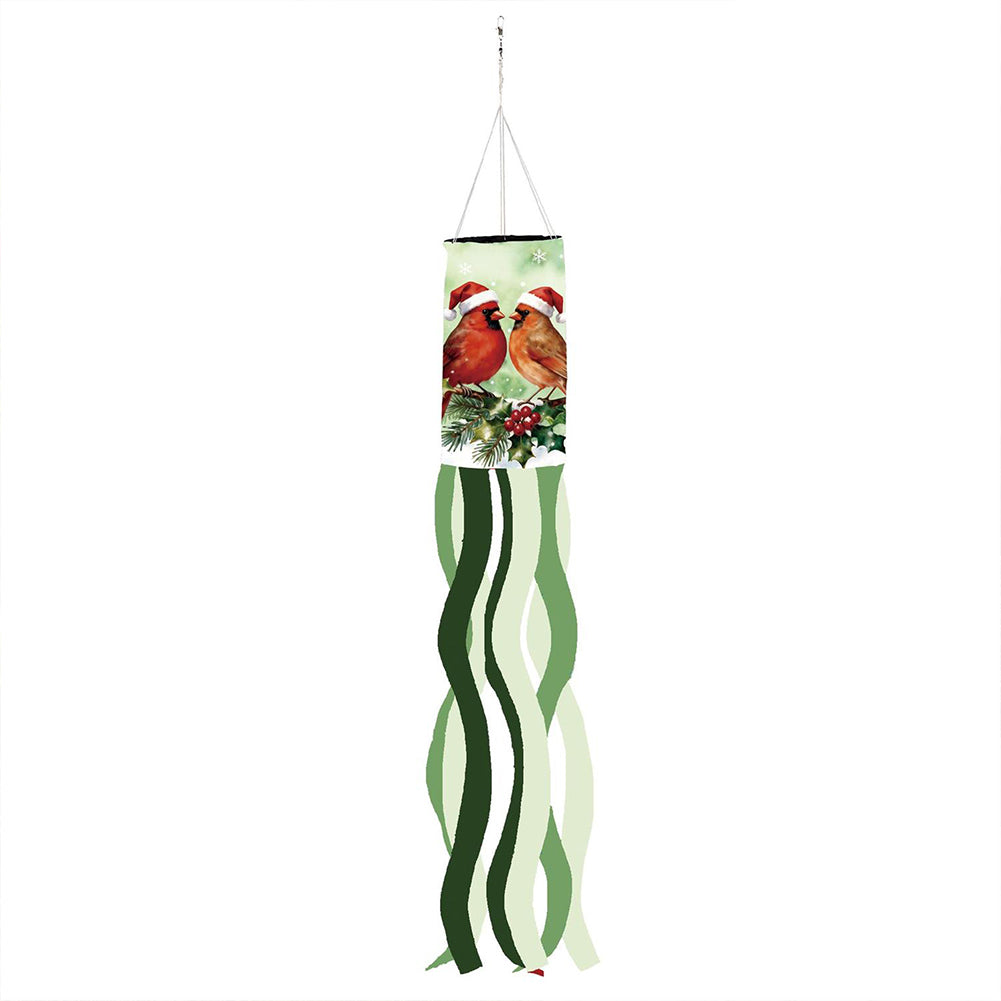 Evergreen Snowbirds Love Warms Winter Windsock