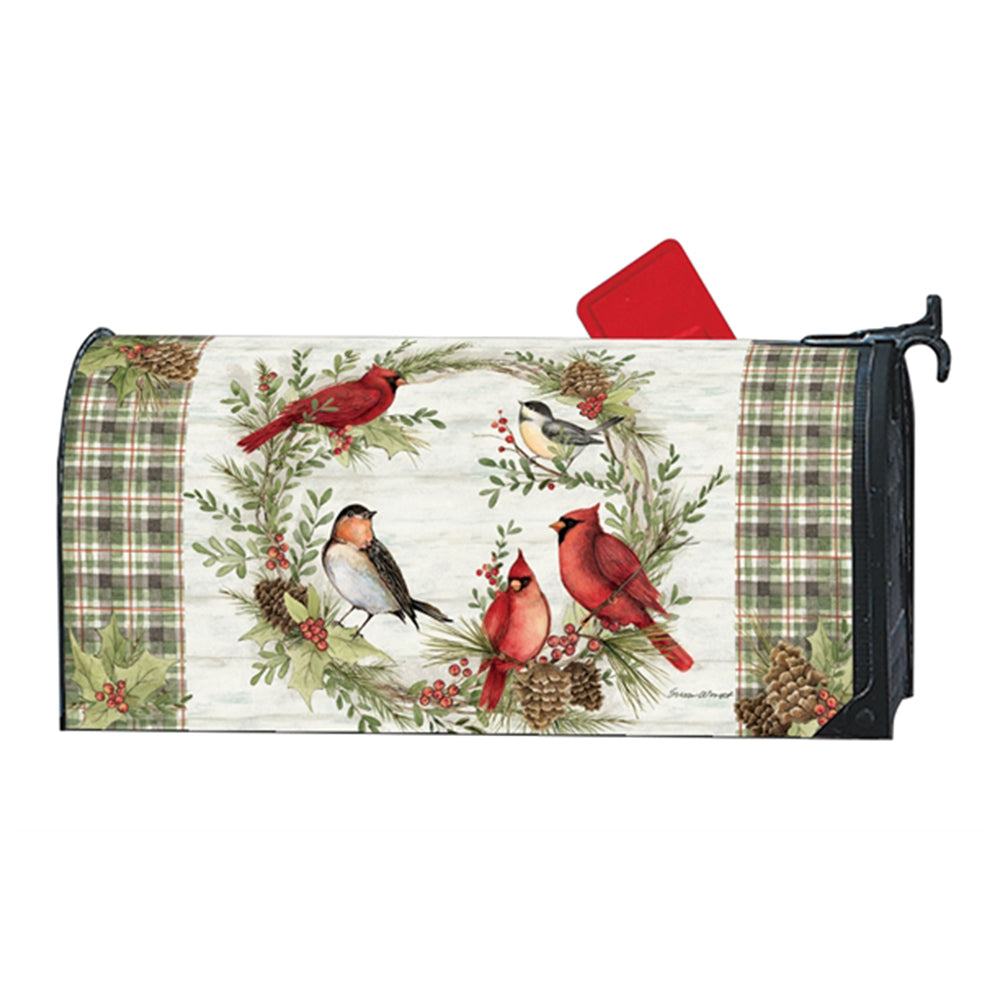 Winter Bird Wreath Mailwrap