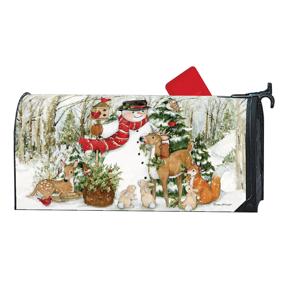 Woodland Snowman Friends Mailwrap