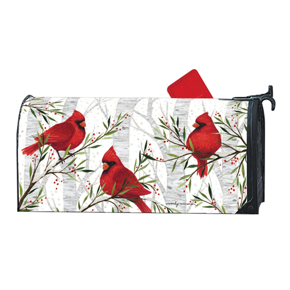 Cardinals in Birch Mailwrap