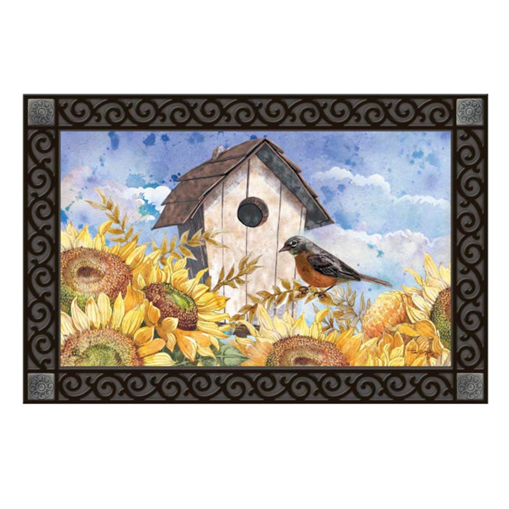 Sunflower Birdhouse Matmate