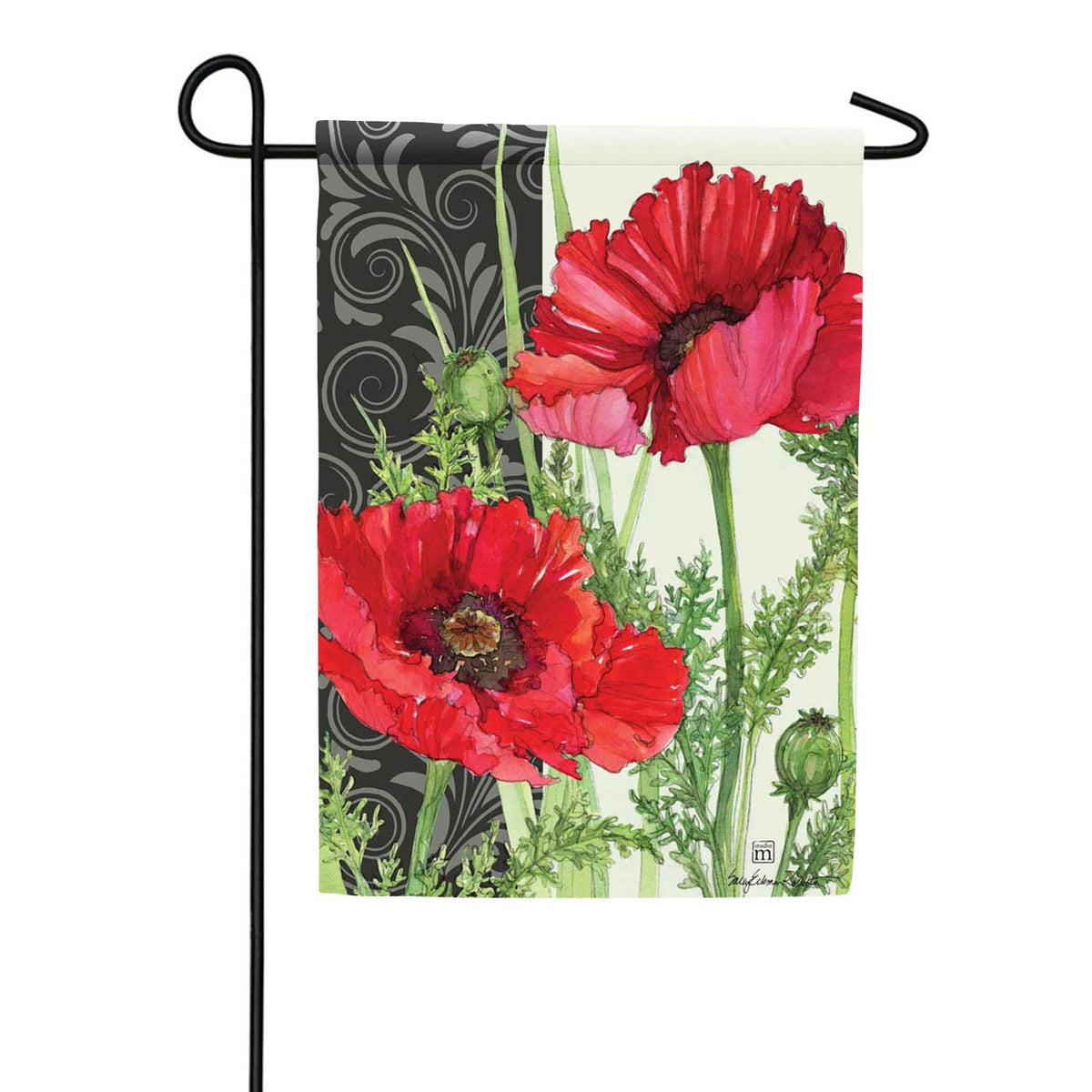 Regal Poppies Double Sided Garden Flag