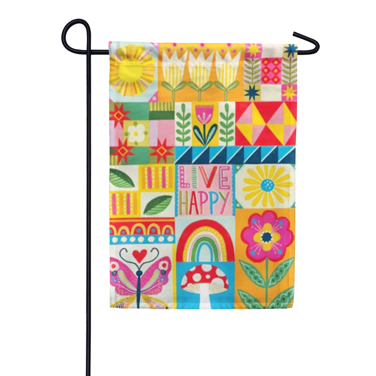 Summer Quilt Garden Flag