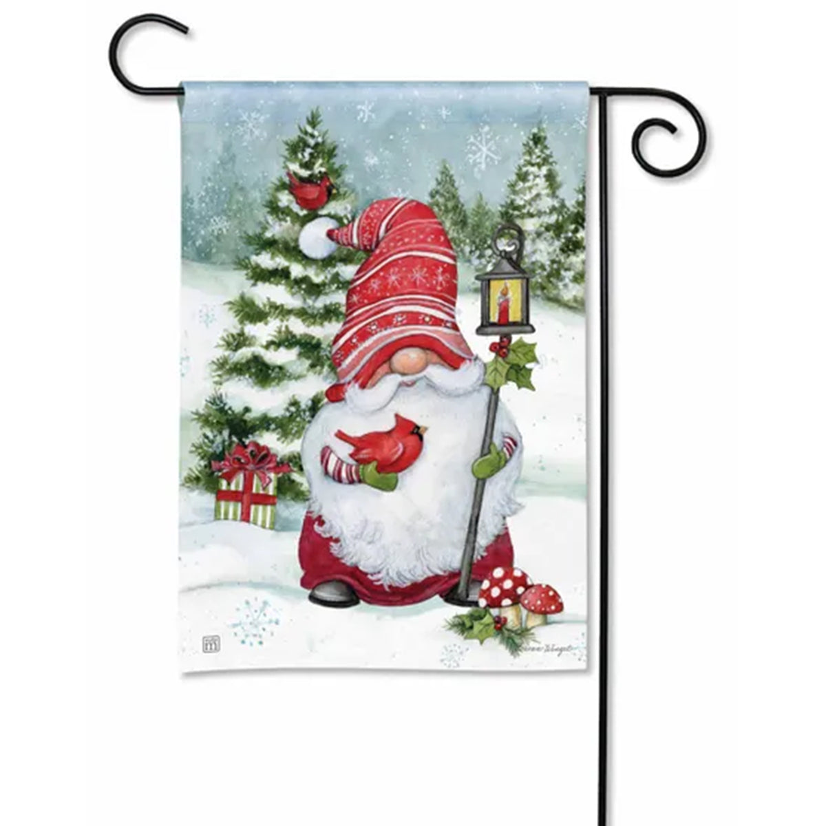 Christmas Gnome Garden Flag
