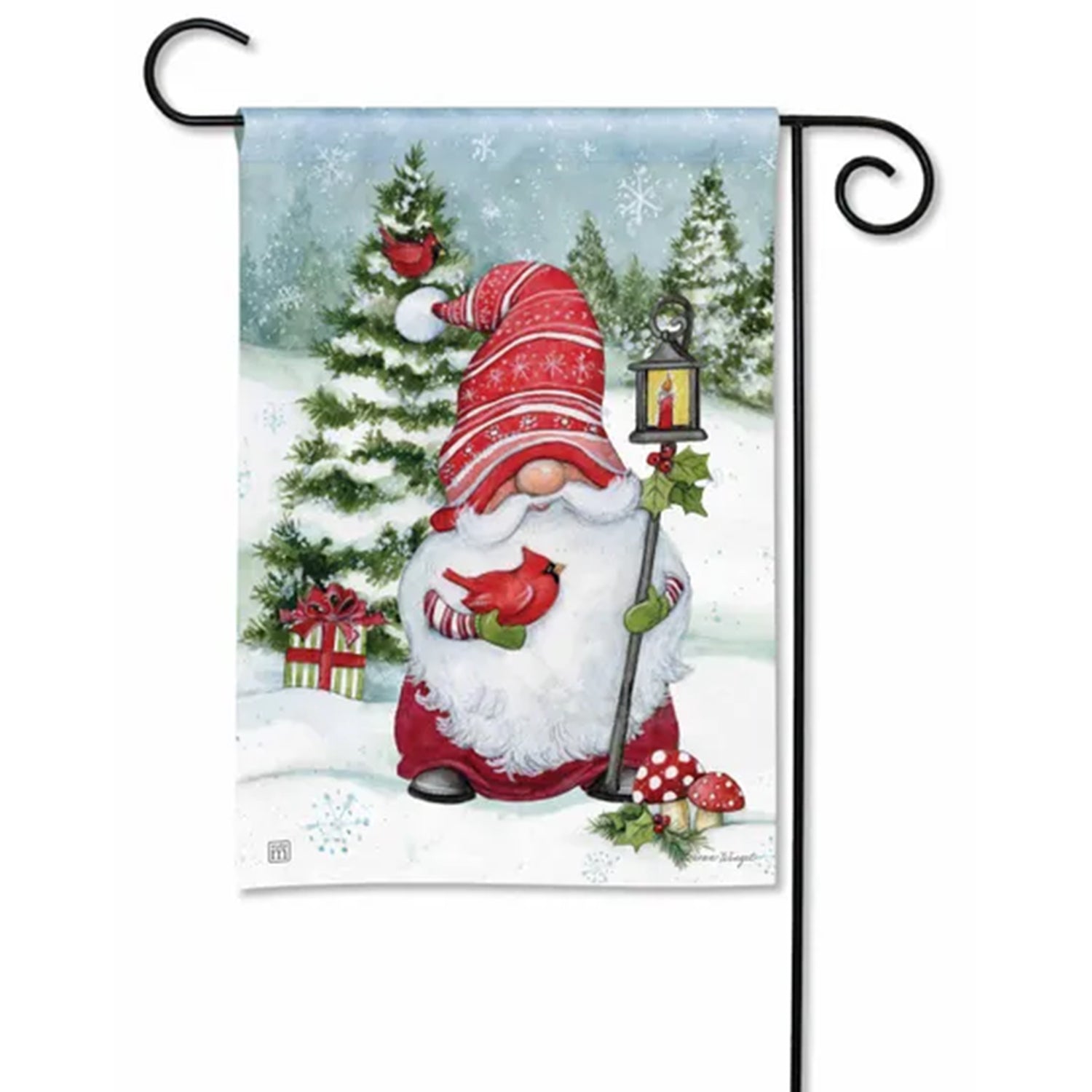 Christmas Gnome Garden Flag