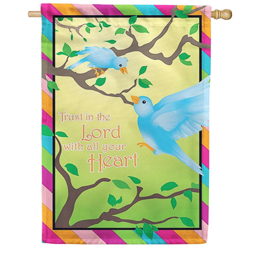 Trust In The Lord Illuminated House Flag