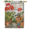 Premier Geranium Potting Shed Oversized House Flag