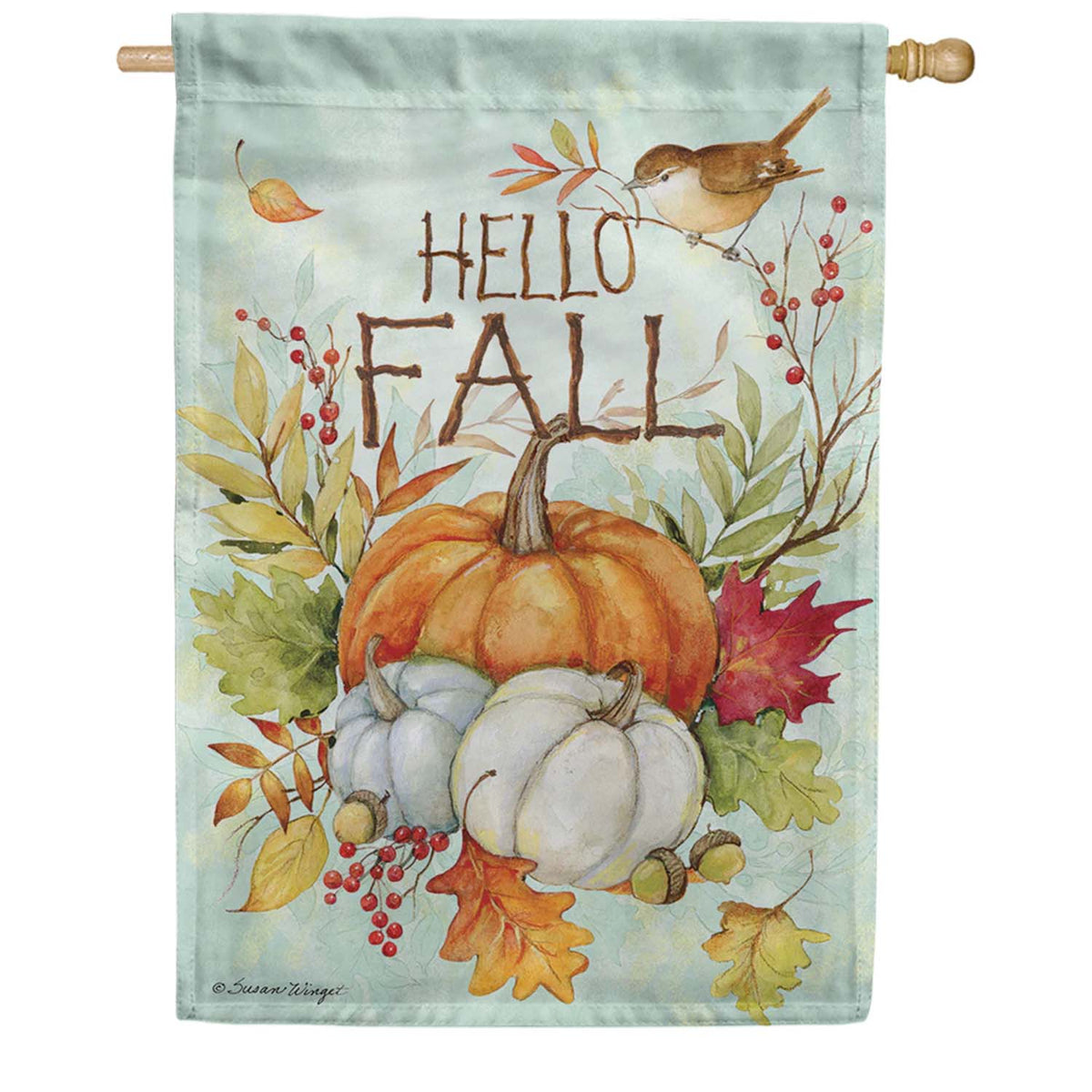 Premier Oversized House Flag - Hello Fall