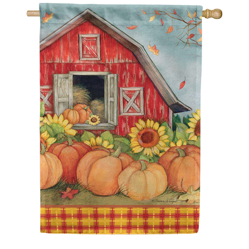 Premier Oversized House Flag - Pumpkin Barn