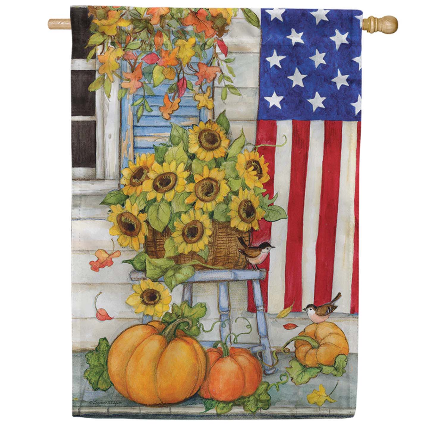 PremierSoft House Flag - Fall Front Porch