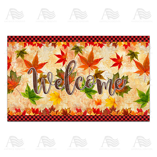 Fall Leaves Welcome Autumn Doormat