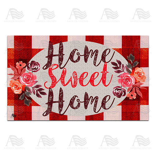 Red Gingham Doormat