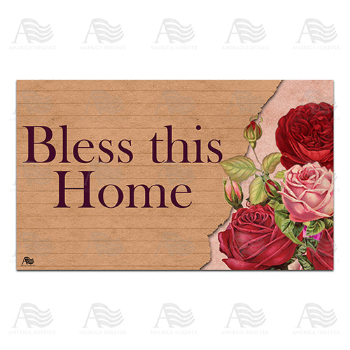 America Forever Bless This Home Doormat