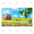 Spring Farm Swing and Tulips Doormat