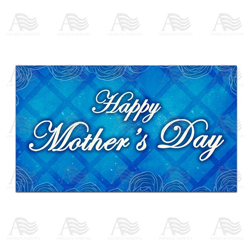 Mother's Day Blue Lattice Doormat