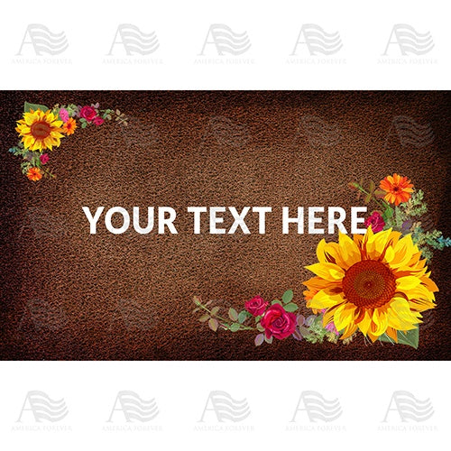 Personalized Doormat - Sunflower Bouquet