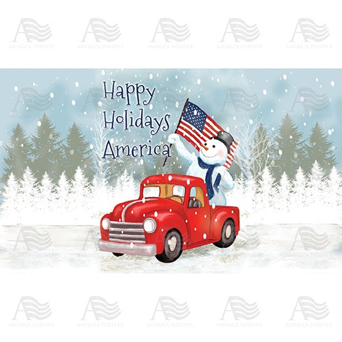 Happy Holidays America Doormat