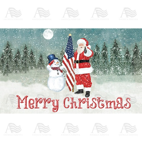 Merry Christmas USA Doormat