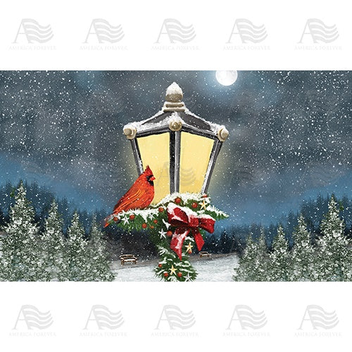 Winter Lamp Warmth Doormat