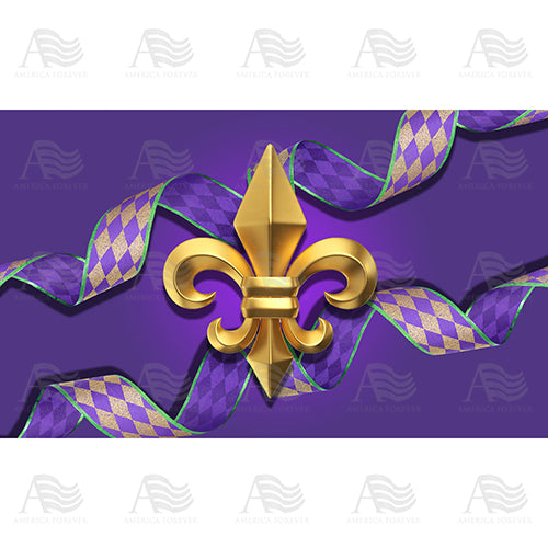 Fleur De Lis And Ribbon Doormat