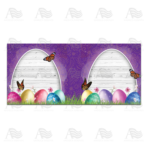 Wood Grain Easter Wishes Pet Feeding Mat